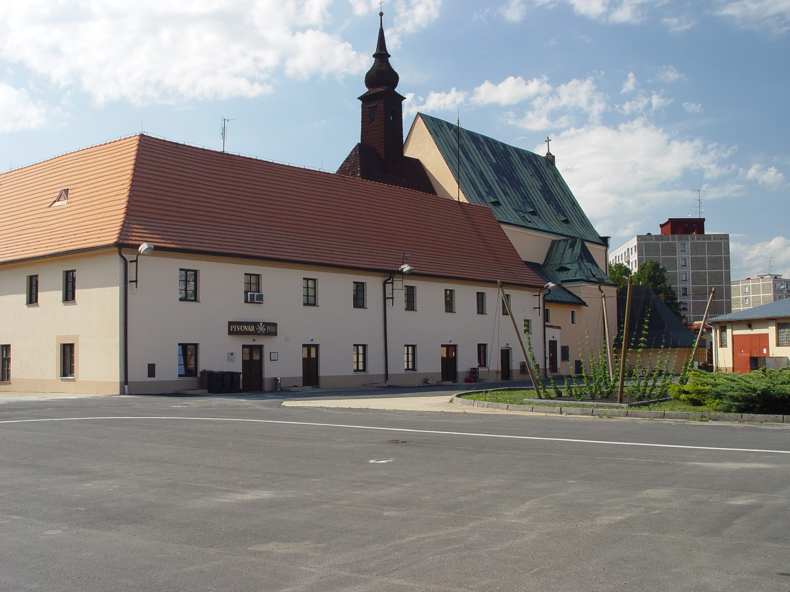 Budova pivovaru Permon v Sokolově