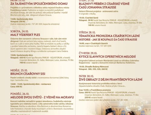 FRANTIŠKOVY LÁZNĚ SLAVÍ 26 LET JOHANN STRAUSS FESTIVALU A 201 LET OD NAROZENÍ KRÁLE VALČÍKU
